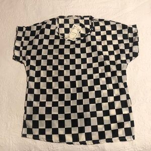 Liva Girl Checkerboard Blouse Skate Punk Ska Festival Rave